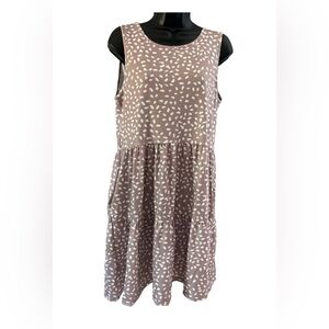 NCLOOK Sleeveless Dress with White Pattern